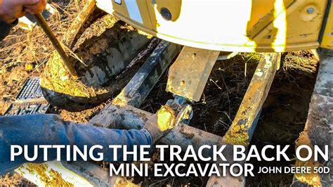 how to put tracks back on a mini digger|track back for mini excavators.